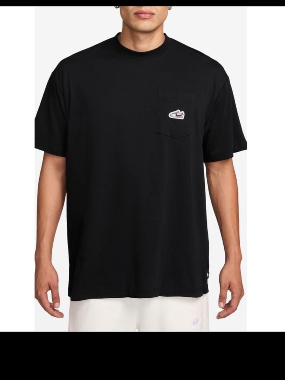 Nike Sportswear Max90 Cortez Sneaker Patch Pocket T-Shirt Black NWT
